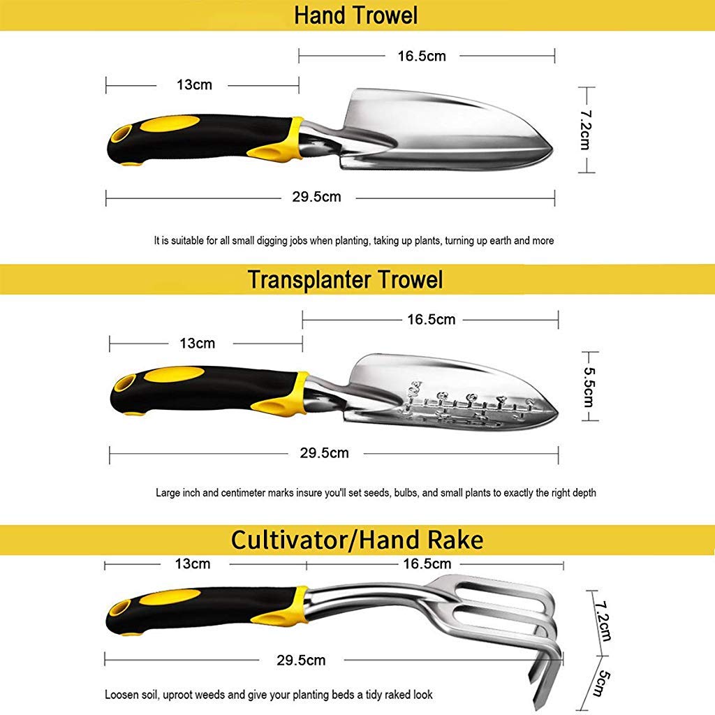 Supvox 5Pcs Gardening Tools for Garden Home Patio, Heavy Duty Aluminum Tools Set with Gardening Transplanting Spade, Cultivator, Pruner, Trowel and Gardening Gloves, Durable Gardening Accessories Supvox 5Pcs Gardening Tools for Garden Home Patio, Heavy Duty Aluminum Tools Set with Gardening Transplanting Spade, Cultivator, Pruner, Trowel and Gardening Gloves, Durable Gardening Accessories